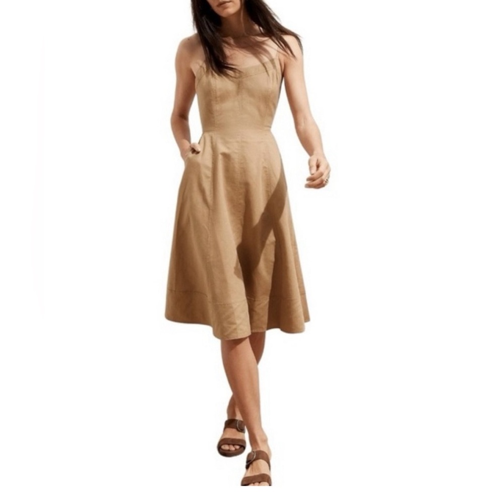 Banana Republic khaki sun dress